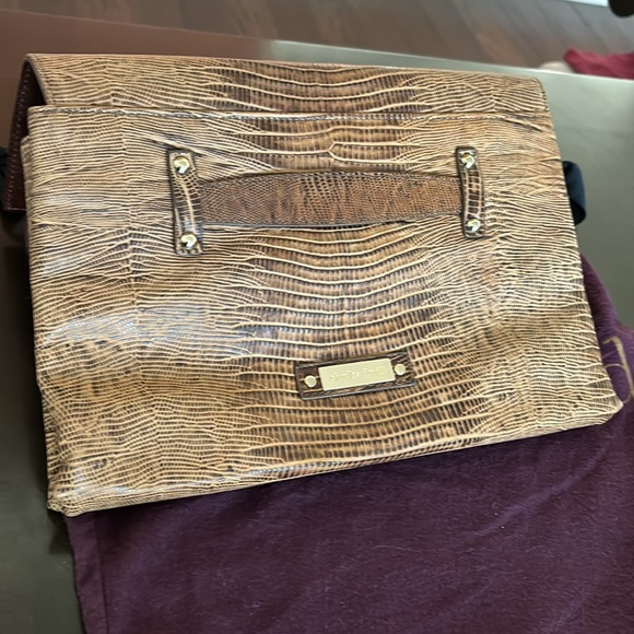 Charles David brown leather clutch purse - Picture 5 of 12